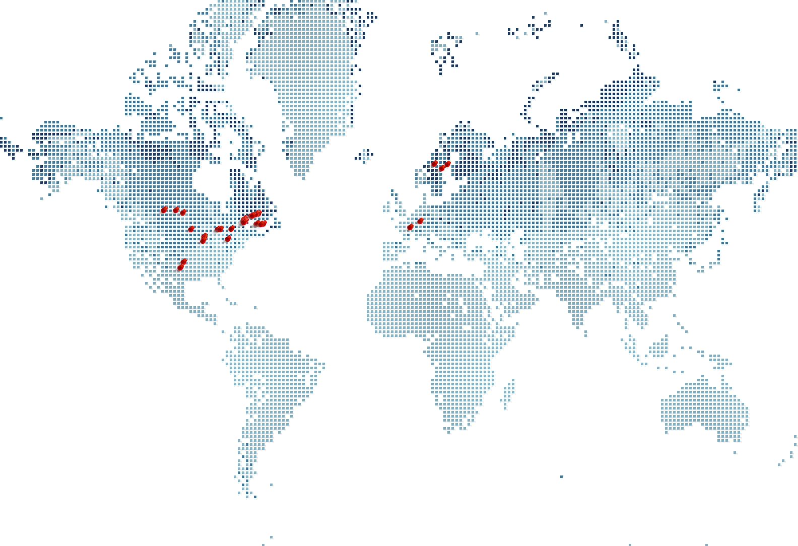 Active deployments map